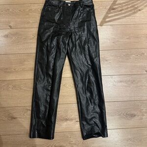 Aritzia Wilfred Melina Faux Python Trousers, size 6